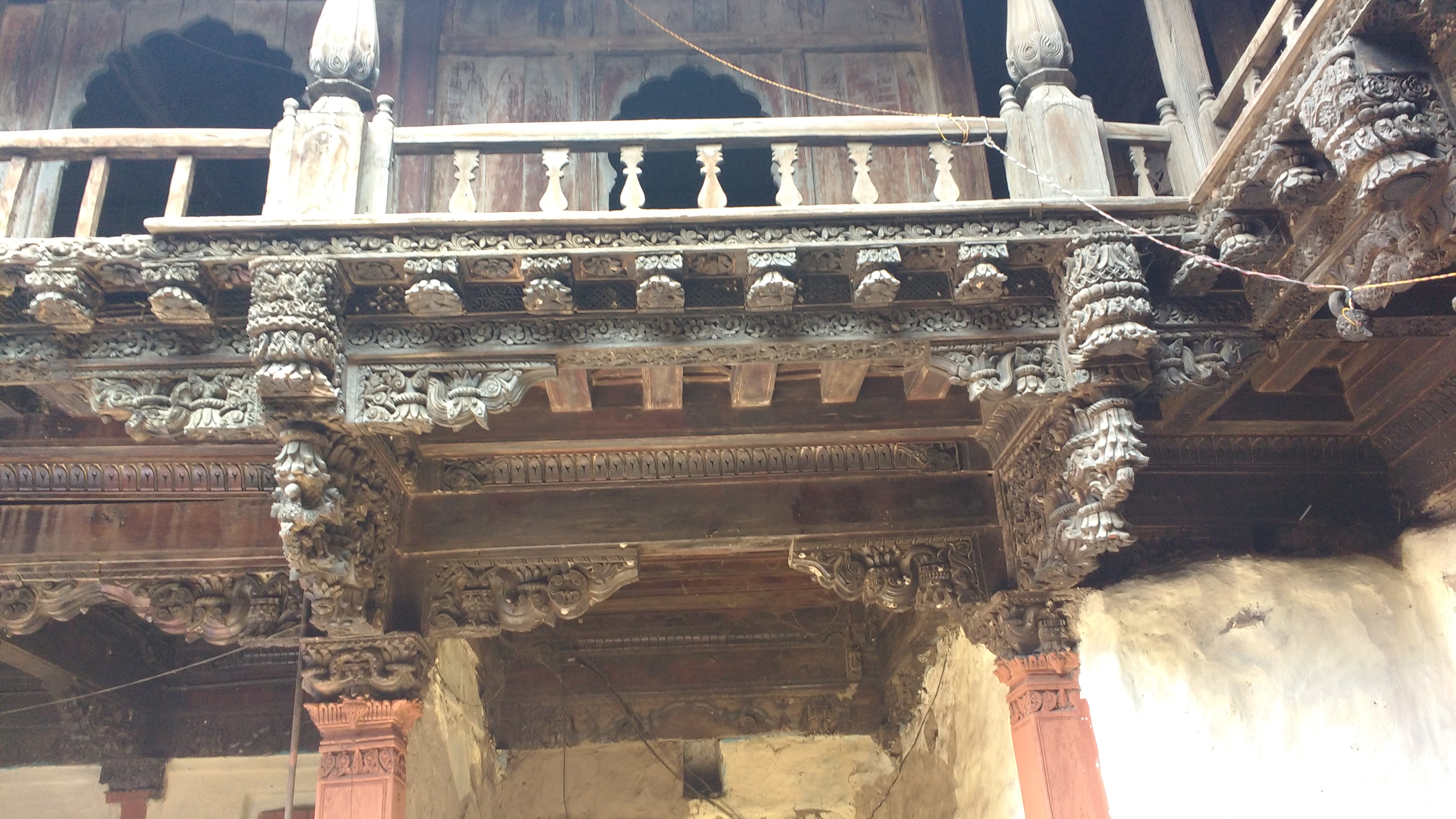 Carving inside Wada 
 Palashi Fort